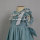 baby smocked ruffle blue floral girls dress